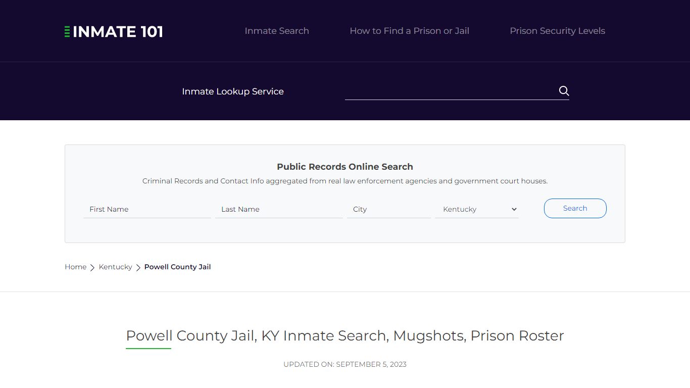 Powell County Jail, KY Inmate Search, Mugshots, Prison Roster